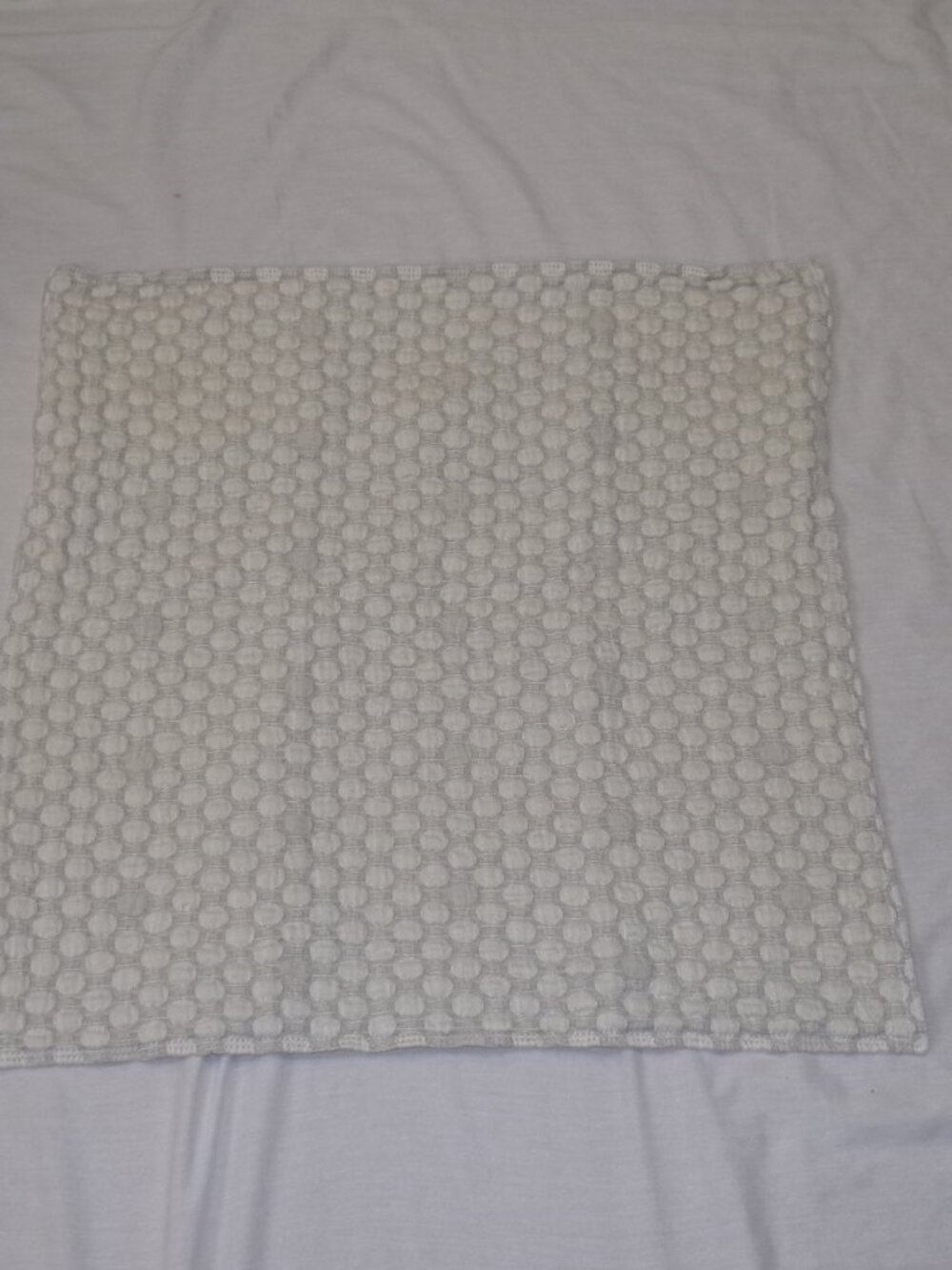 Annie Selke LODI Matelasse Pillow Sham EURO Cover Silver Gray Minimalist Luxury